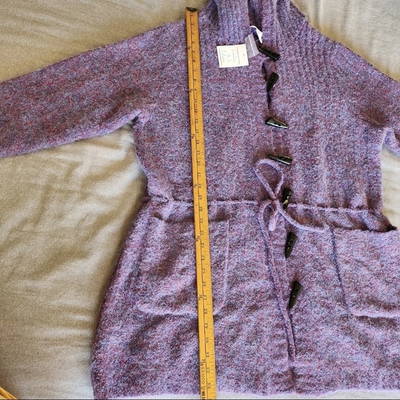NWT Loulou de la Falaise RARE Heavyweight Purple Knit Plus Size Cardigan 1X READ - Picture 8 of 11